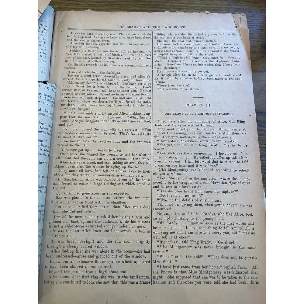 1912 Secret Service No 710 Bradys Twin Doctors Detective Dime Novel